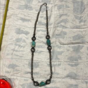 Elegant Silver and Turquoise Necklace
